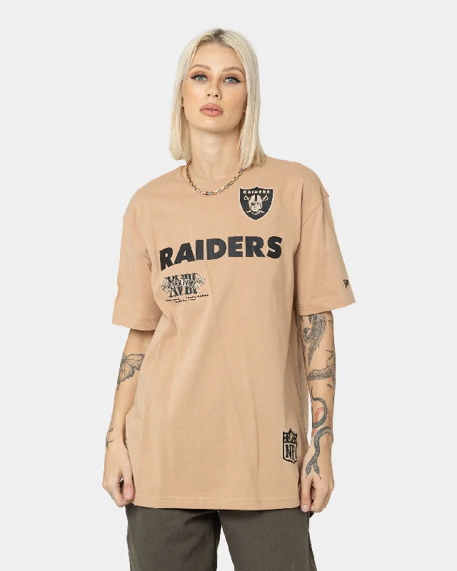 New Era Las Vegas Raiders Multi Logo T-Shirt Tumbleweed-- Mesh Canvas Denim