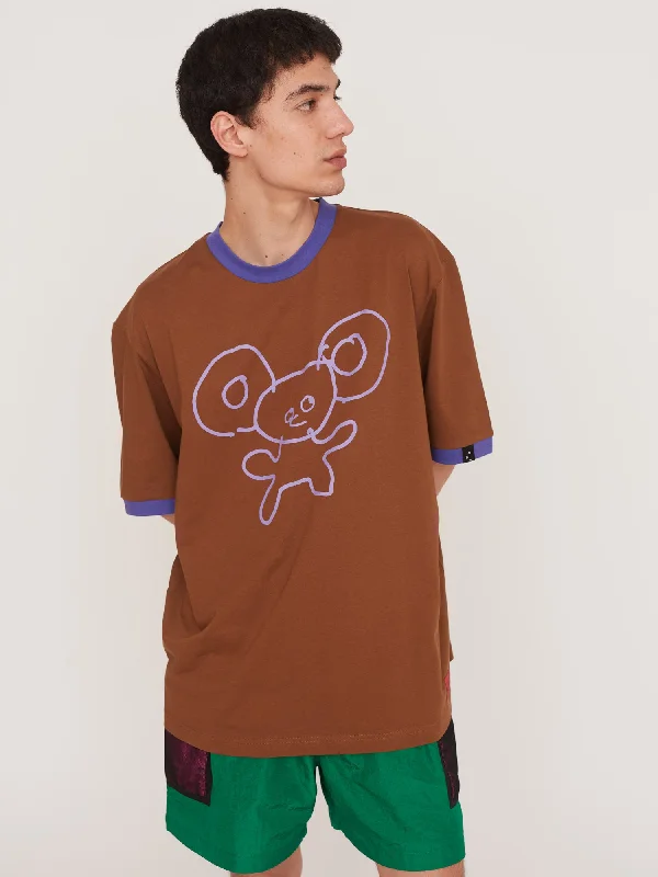Big Ears Ringer T-Shirt-- Iron Safe Non-Iron Wrinkle Free