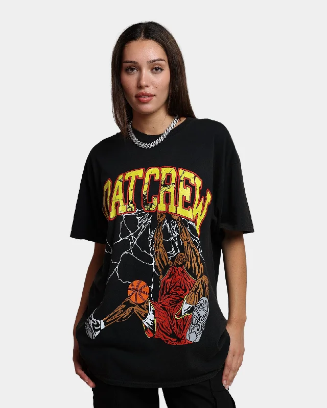 Goat Crew Shattered T-Shirt Black Wash-- Spandex Blend Rayon Blend Denim Blend