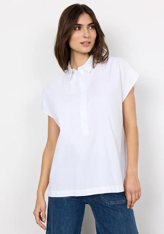 Soyaconcept Netti Oversized Tunic Shirt, White-- Fitted T-Shirt Seamless Stretchy
