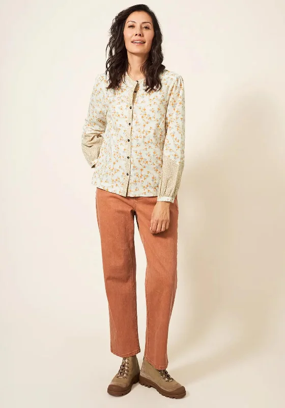 White Stuff Jasmine Printed Shirt, Beige Multi-- Casual Formal Business