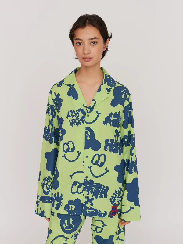LO x Lush Pyjama Shirt-- Chenille Brocade Lace
