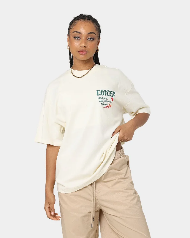 Loiter Balance T-Shirt Ecru-- Graphic T-Shirt Round Neck Polyester