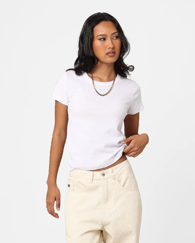 AS Colour Women's Organic Rib T-Shirt White-- Casual Formal Business
