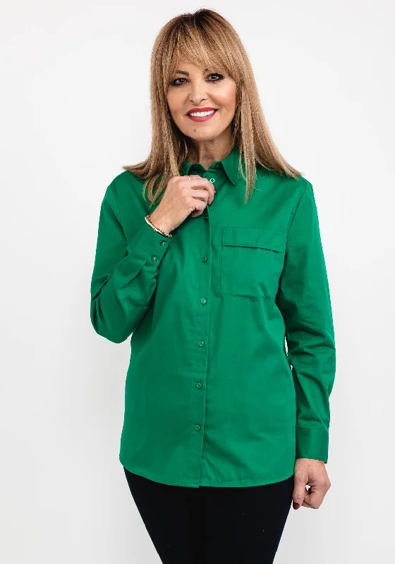 Street One Patch Pocket Shirt, Brisk Green-- Chenille Fabric Brocade Fabric Lace Fabric Street One Patch Pocket Shirt, Brisk Green-- Chenille Fabric Brocade Fabric Lace Fabric