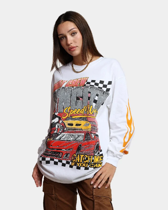 Goat Crew Sin City Speedway T-Shirt White-- Faux Fur Fabric Real Fur Fabric Shearling Fabric