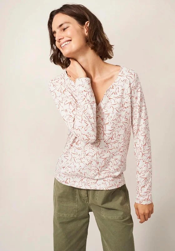 White Stuff Nelly Print Long Sleeve T-Shirt, Orange & Beige-- Oversized T-Shirt Spandex breathable White Stuff Nelly Print Long Sleeve T-Shirt, Orange & Beige-- Oversized T-Shirt Spandex breathable