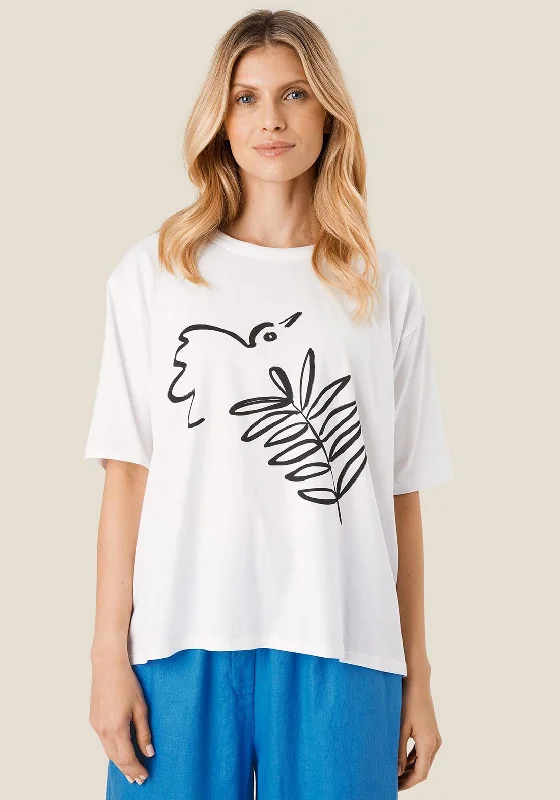 Masai Doreann Print T-Shirt, White-- Plaid T-Shirt Polka Dot Checkered