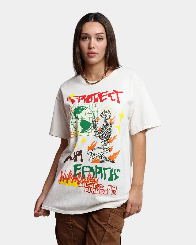 Goat Crew Protect Our Earth T-Shirt White-- Fleece Nylon Spandex