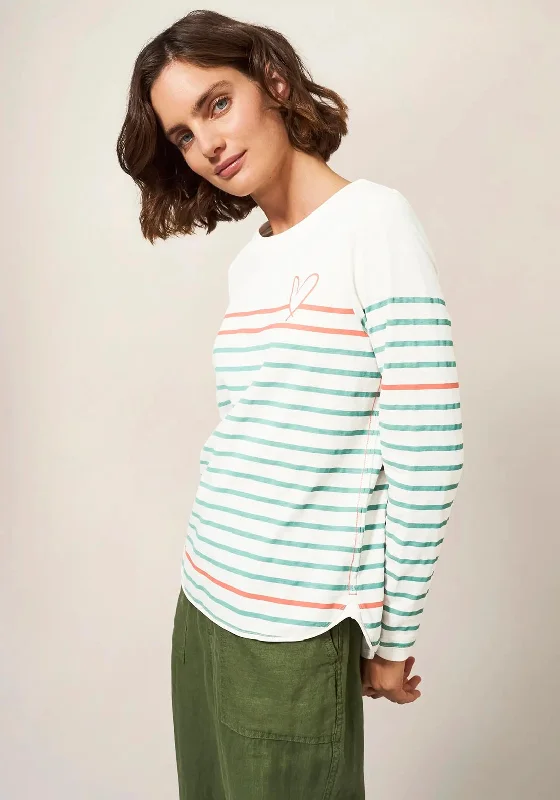 White Stuff Cassie Stripe Long Sleeve T-Shirt, White Multi-- Fitted T-Shirt Seamless Stretchy White Stuff Cassie Stripe Long Sleeve T-Shirt, White Multi-- Fitted T-Shirt Seamless Stretchy