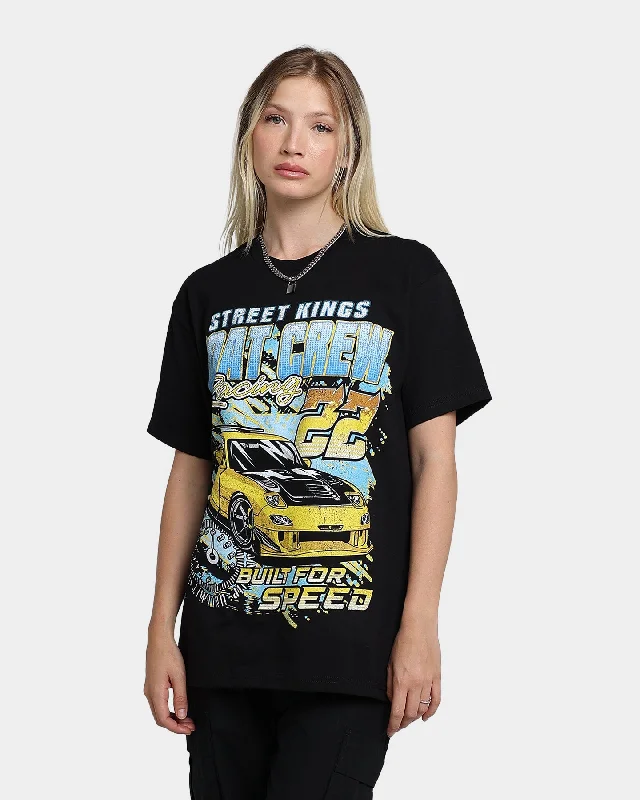 Goat Crew Racing International T-Shirt Black-- Anti-Pilling Machine Wash Handmade