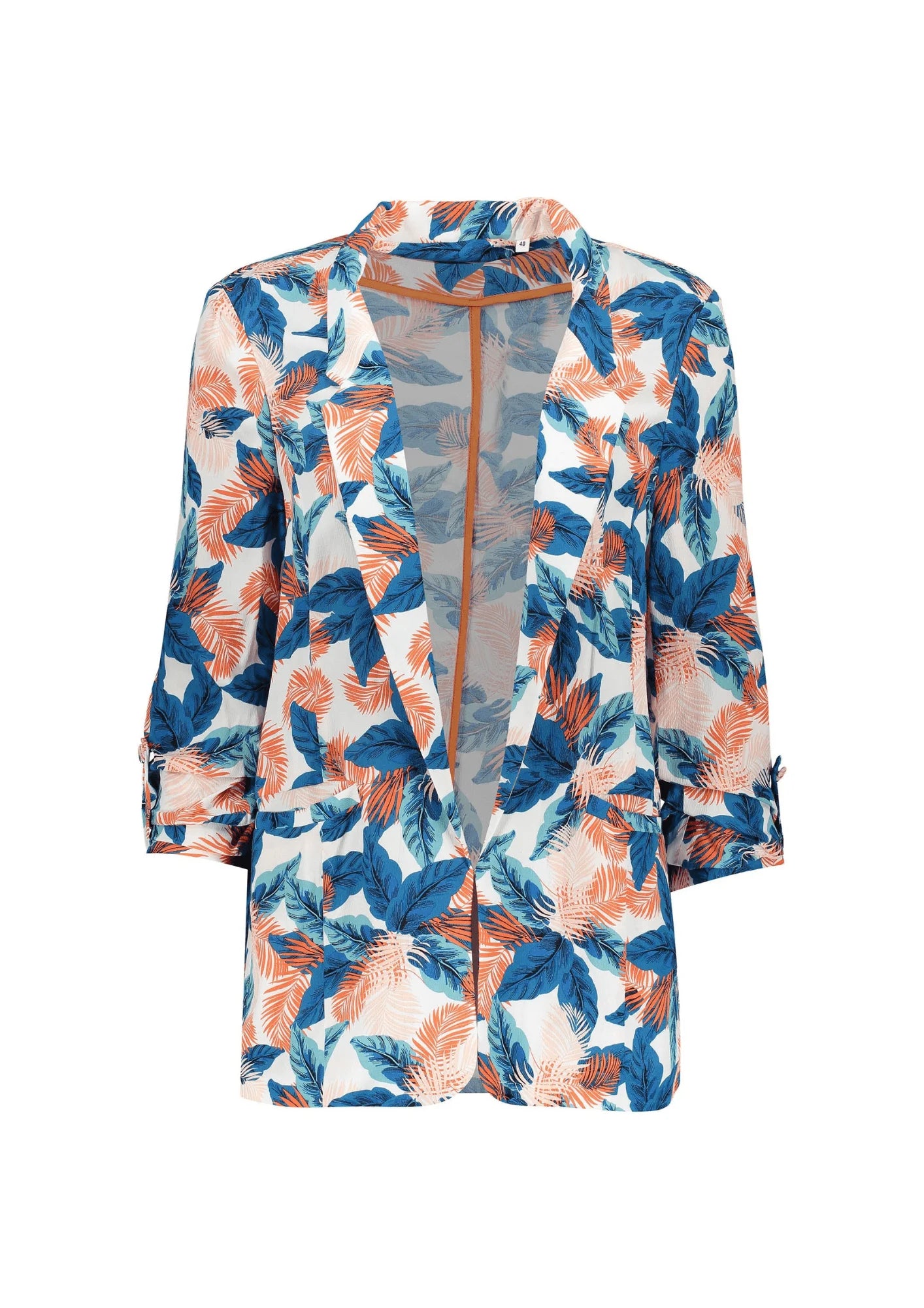 MULTICOLORED VEGETAL PRINTED BLAZER Women's Vintage Suit