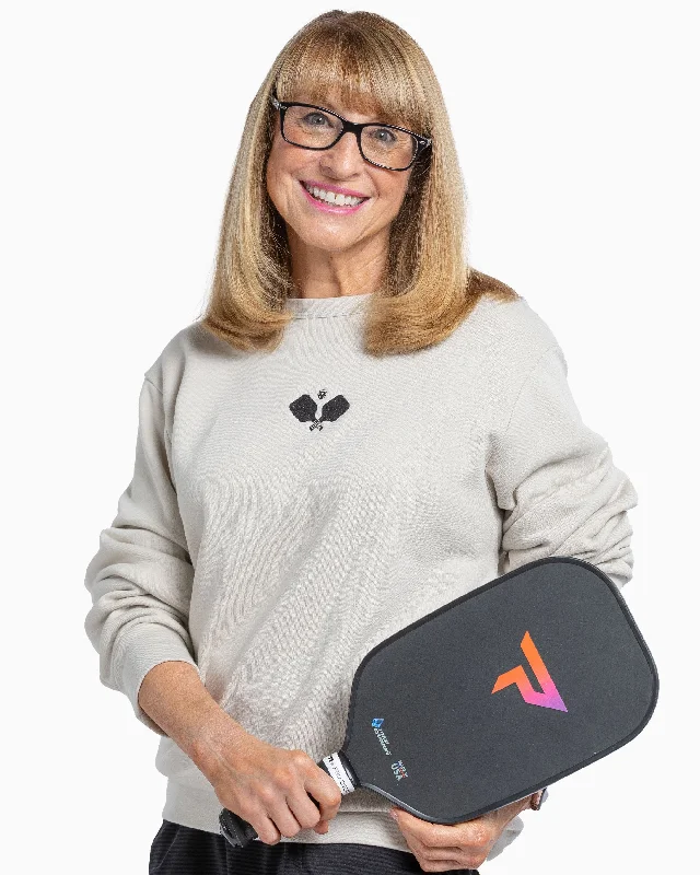 Paddles Up Pickleball Crew Neck Sweatshirt Hoodie with Tie-Dye Psychedelic Retro