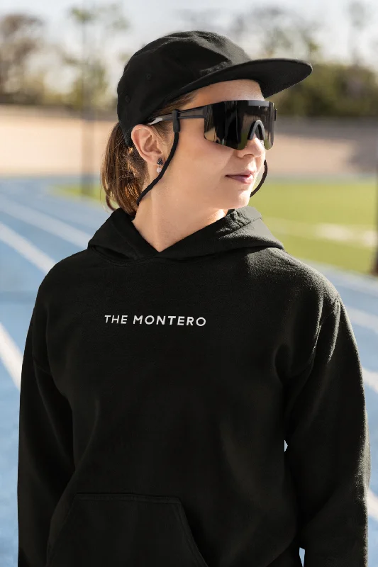 THE MONTERO ORIGINAL HOODIE BLACK Hoodie with Hem Patch Decorative Personalized