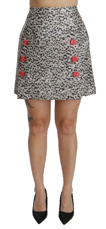 Dolce & Gabbana Exquisite  Embellished High Waist Women's Skirt tiered skirt playful