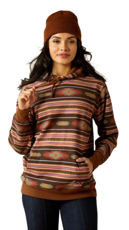 Women’s Ariat Skyline Serape Hoodie Hoodie with Snap Buttons Easy Quick