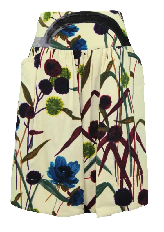 ISOLA MARRAS Women's Multi-Color Corduroy Knee Length Skirt US Sz 26 NWT tiered skirt playful ISOLA MARRAS Women's Multi-Color Corduroy Knee Length Skirt US Sz 26 NWT tiered skirt playful