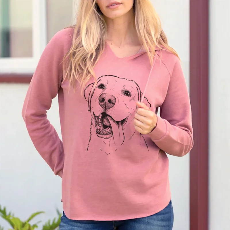 Bare Finn the Labrador Retriever - Cali Wave Hooded Sweatshirt Hoodie with Hem Contrast Bold Stylish Bare Finn the Labrador Retriever - Cali Wave Hooded Sweatshirt Hoodie with Hem Contrast Bold Stylish