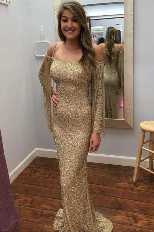 Mermaid Charming Sequin Long Sleeves Prom Party Dress Sexy Evening Dress OKV49 Tunics Sophisticated sleek Mermaid Charming Sequin Long Sleeves Prom Party Dress Sexy Evening Dress OKV49 Tunics Sophisticated sleek