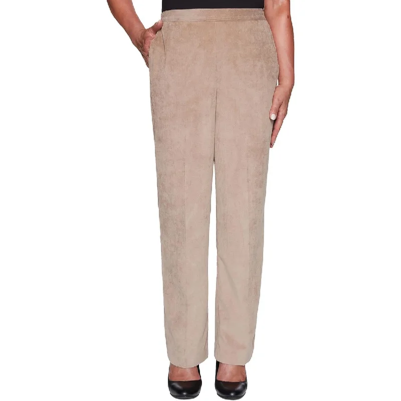 Alfred Dunner Womens Plus Dover Cliffs Ribbed Corduroy Straight Leg Pants Formal Stretch Pants Alfred Dunner Womens Plus Dover Cliffs Ribbed Corduroy Straight Leg Pants Formal Stretch Pants