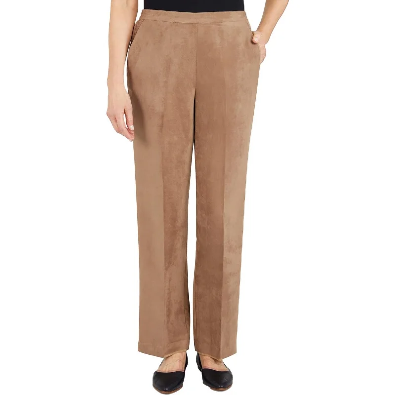 Alfred Dunner Womens Pocket  Straight Leg Pants Elegant Dress Pants