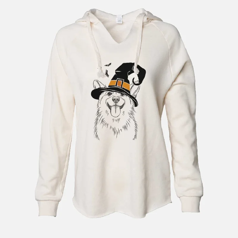 Witch Porter the Pembroke Welsh Corgi - Cali Wave Hooded Sweatshirt Hoodie with Zipper Versatile Modern Witch Porter the Pembroke Welsh Corgi - Cali Wave Hooded Sweatshirt Hoodie with Zipper Versatile Modern
