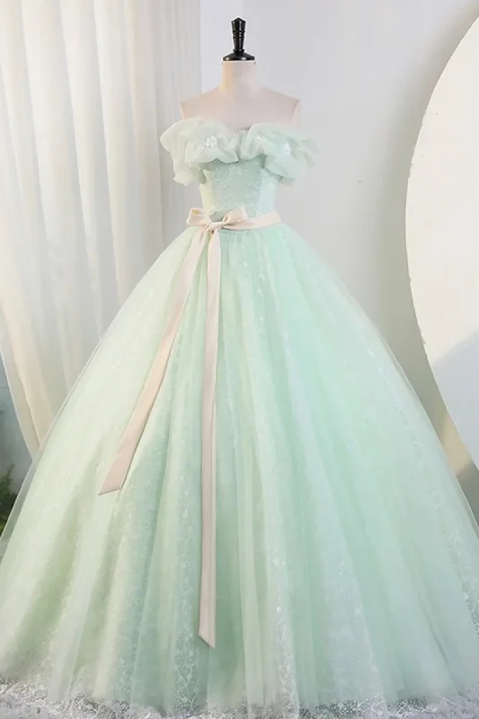 Mint Green Lace Long Prom Dresses, Mint Green Formal Evening Dresses, Green Party Dresses WT1451 Tunics Luxurious high-end Mint Green Lace Long Prom Dresses, Mint Green Formal Evening Dresses, Green Party Dresses WT1451 Tunics Luxurious high-end