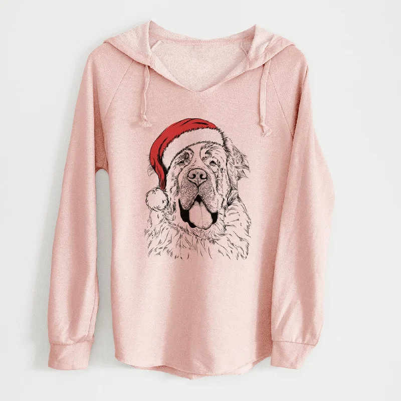 Santa Hoss the Saint Bernard - Cali Wave Hooded Sweatshirt Hoodie with Velcro Closure Adjustable Secure Santa Hoss the Saint Bernard - Cali Wave Hooded Sweatshirt Hoodie with Velcro Closure Adjustable Secure