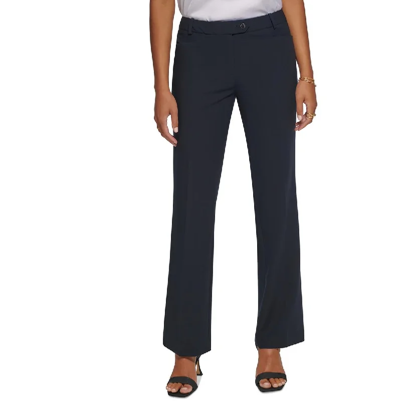 Calvin Klein Womens Low Rise Modern Fit Straight Leg Pants Classic Stretch Pants