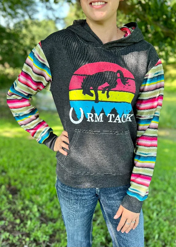 RM EXCLUSIVE Serape Hoodie Hoodie with Hem Lace Feminine Delicate