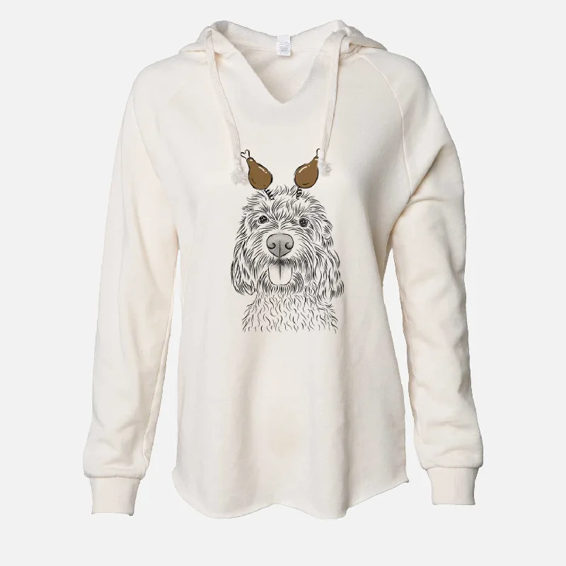 Thanksgiving Clover the Cockapoo - Cali Wave Hooded Sweatshirt Hoodie with Applique Textured Unique Thanksgiving Clover the Cockapoo - Cali Wave Hooded Sweatshirt Hoodie with Applique Textured Unique