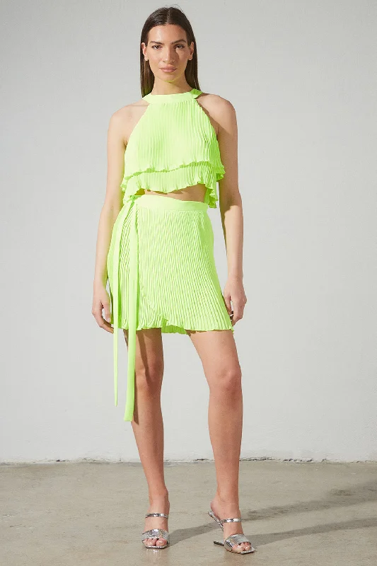 PLISSE MINI SKIRT chiffon skirt lightweight