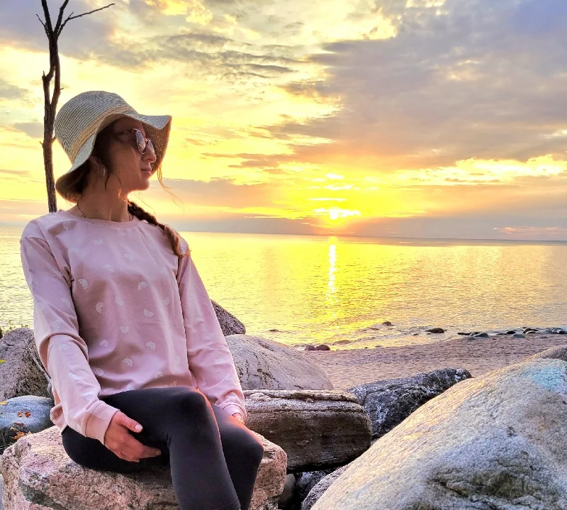 Comfy Sweatshirts Womens| Charming Pink Rainbow Hoodie with Hem Applique Textured Unique Comfy Sweatshirts Womens| Charming Pink Rainbow Hoodie with Hem Applique Textured Unique