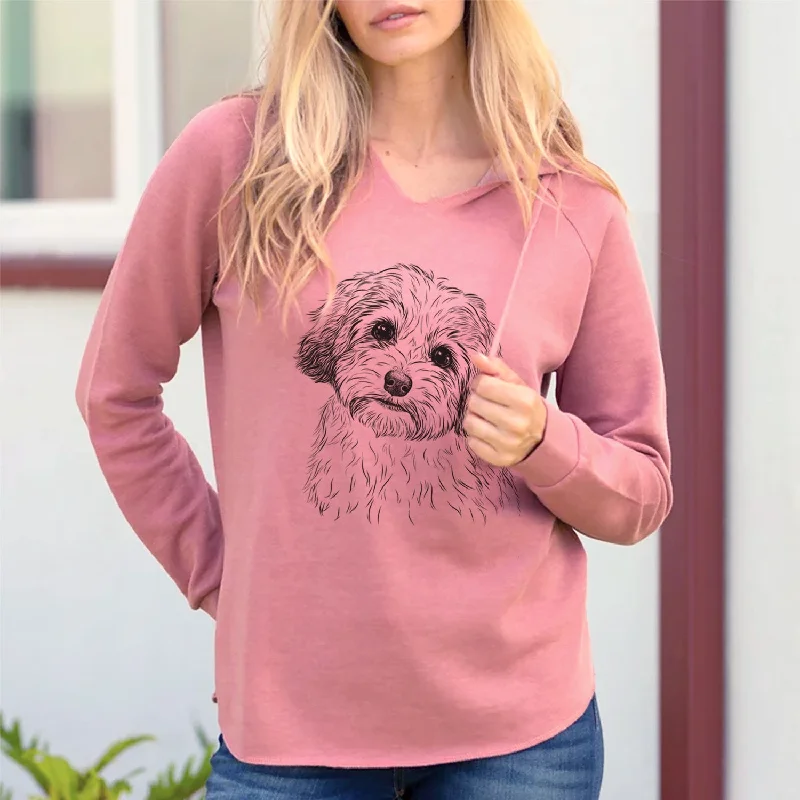 Bare Henry the Havanese - Cali Wave Hooded Sweatshirt Hoodie with Drop Shoulder Relaxed Streetwear Bare Henry the Havanese - Cali Wave Hooded Sweatshirt Hoodie with Drop Shoulder Relaxed Streetwear