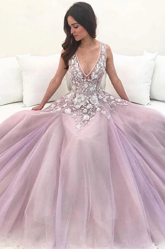 A Line V Neck Purple Lace Long Prom Dresses, Purple Lace Formal Dresses, Purple Party Dresses Tunics Summer linen A Line V Neck Purple Lace Long Prom Dresses, Purple Lace Formal Dresses, Purple Party Dresses Tunics Summer linen