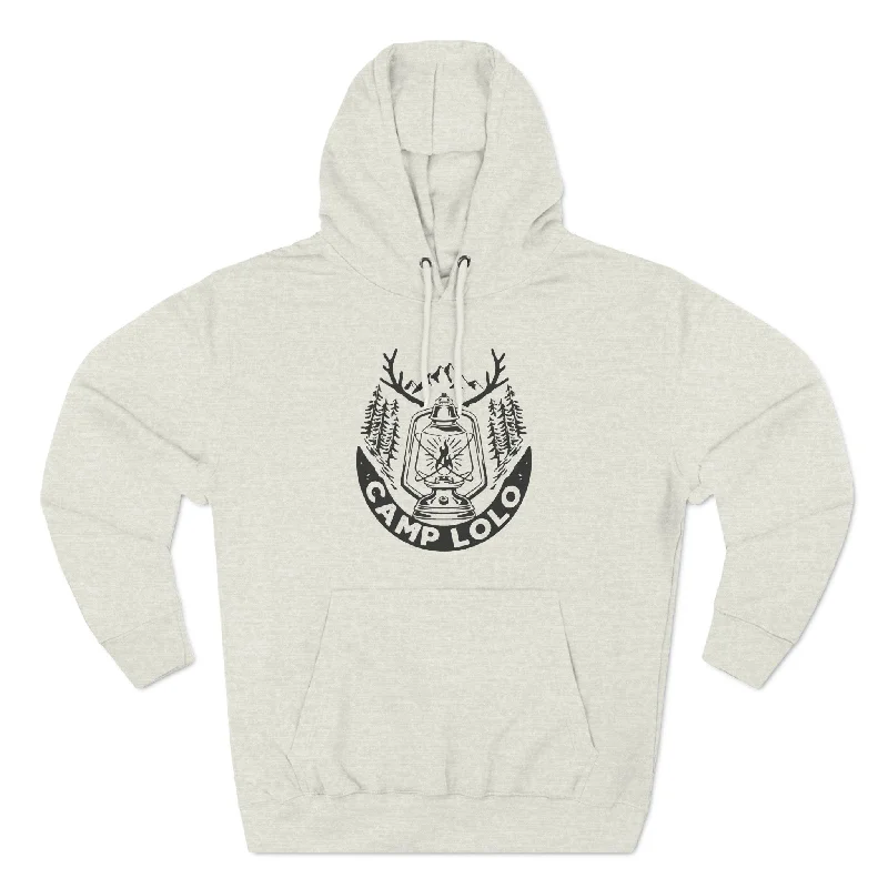 Lolo Camp Lantern Three-Panel Fleece Hoodie Hoodie with Stripes Bold Sporty