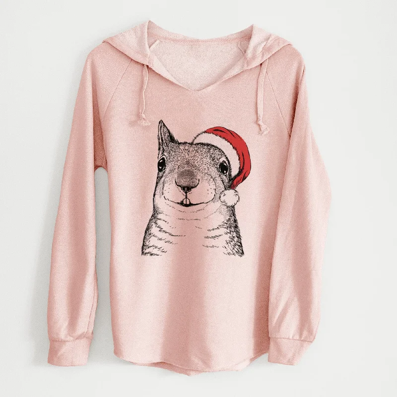 Santa Nibbles the Squirrel - Cali Wave Hooded Sweatshirt Hoodie with Full-Zip Functional Layering Santa Nibbles the Squirrel - Cali Wave Hooded Sweatshirt Hoodie with Full-Zip Functional Layering