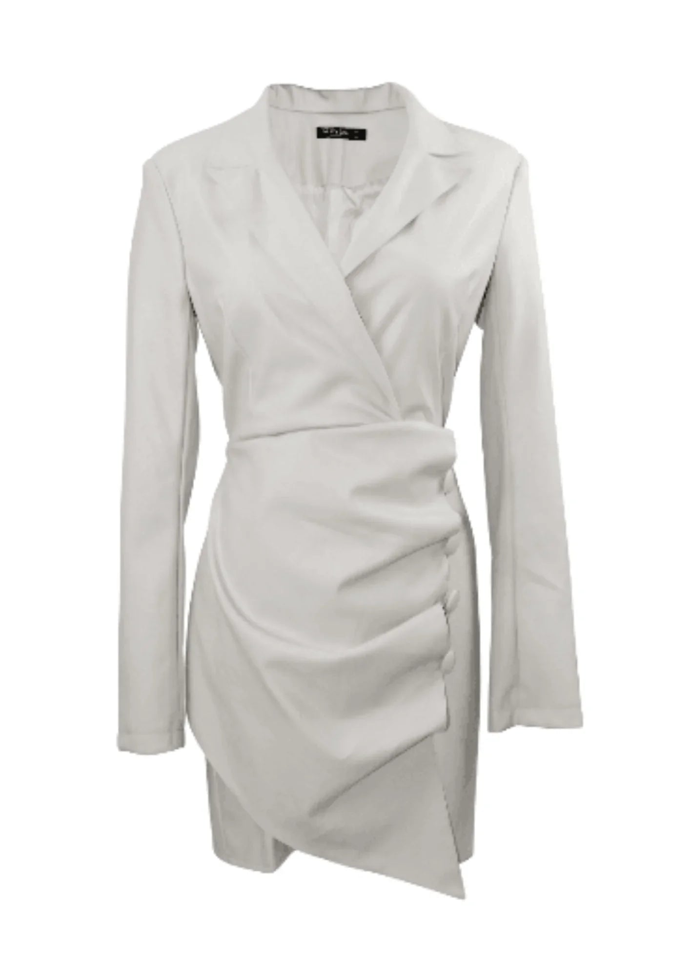 WHITE FAUX LEATHER BLAZER Women's Luxury Jacket