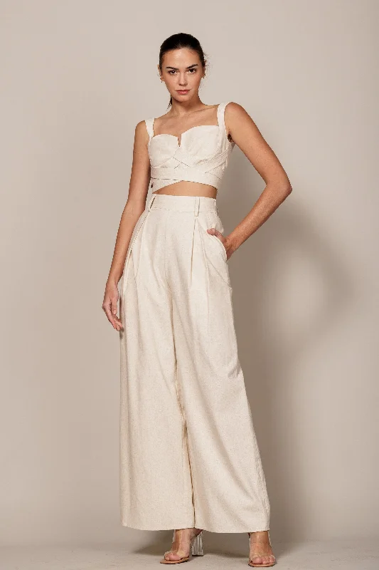 Becca Linen Pants Relaxed Lounge Trousers