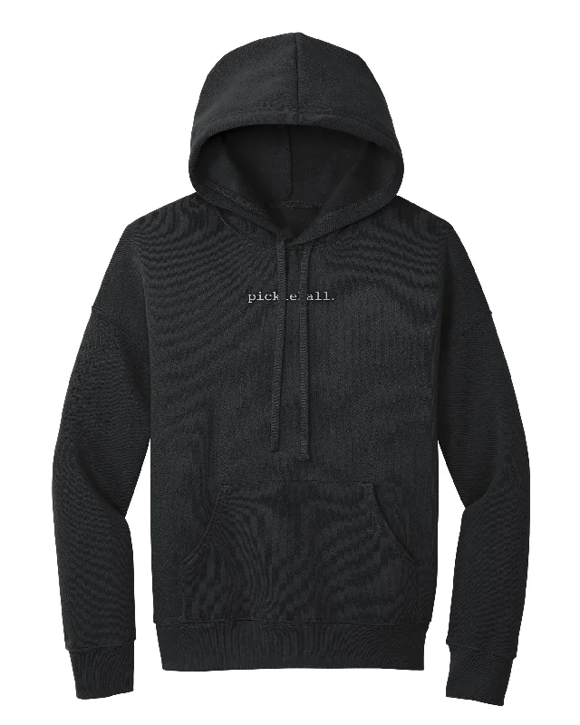 Statement Pickleball Hoodie Dark Grey Hoodie with Pastel Soft Subtle