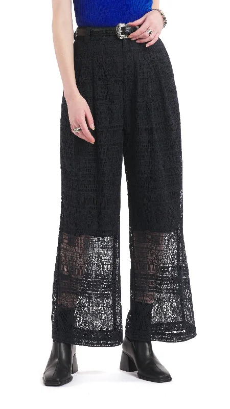 Ladies Lace Pants Relaxed Lounge Trousers