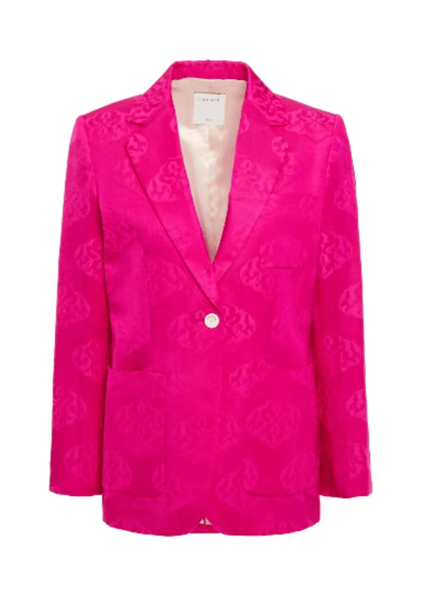 FUCHSIA JACQUARD BLAZER Spring Women's Coat