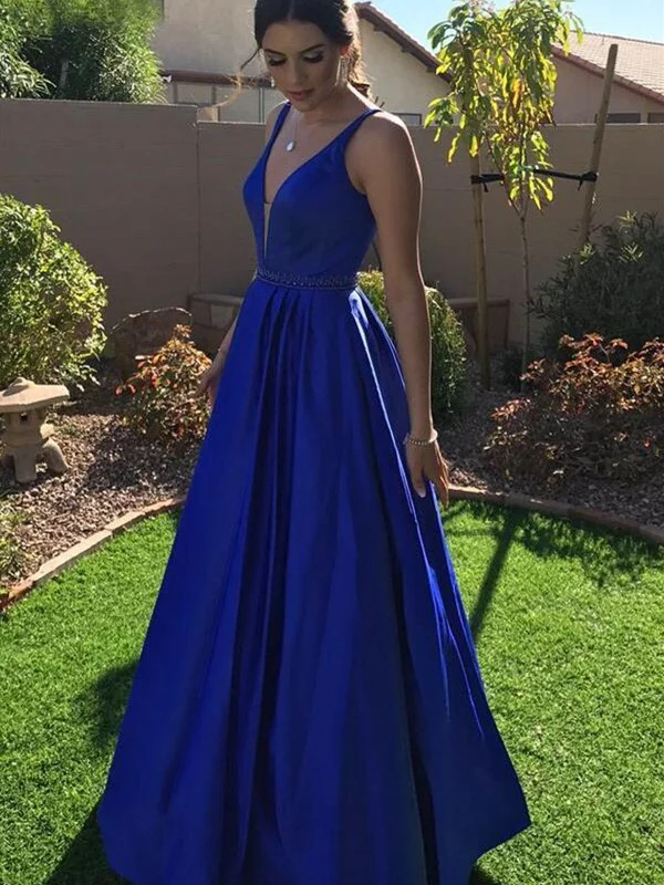 A Line V Neck Royal Blue Prom Dresses, Royal Blue V Neck Formal Graduation Evening Dresses Tunics Canvas sturdy A Line V Neck Royal Blue Prom Dresses, Royal Blue V Neck Formal Graduation Evening Dresses Tunics Canvas sturdy