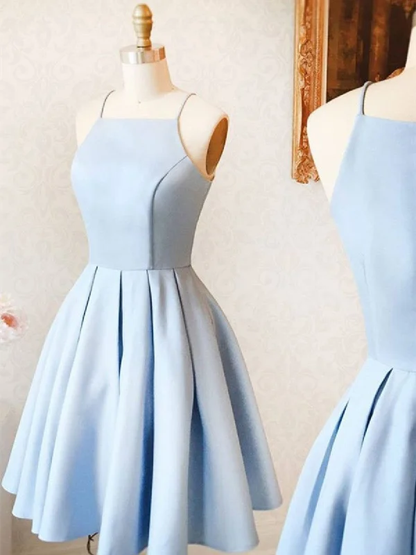 Custom Made A Line Light Blue Short Prom Dress, Short Blue Homecoming Dress, Formal Dress Tunics Business professional Custom Made A Line Light Blue Short Prom Dress, Short Blue Homecoming Dress, Formal Dress Tunics Business professional