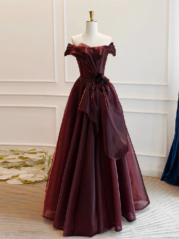 A-Line Burgundy Organza Burgundy Long Prom Dress, Burgundy Long Evening Dress Tunics Travel practical A-Line Burgundy Organza Burgundy Long Prom Dress, Burgundy Long Evening Dress Tunics Travel practical