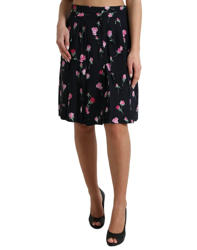 Dolce & Gabbana Elegant Floral A-Line Knee-Length Women's Skirt chiffon skirt lightweight