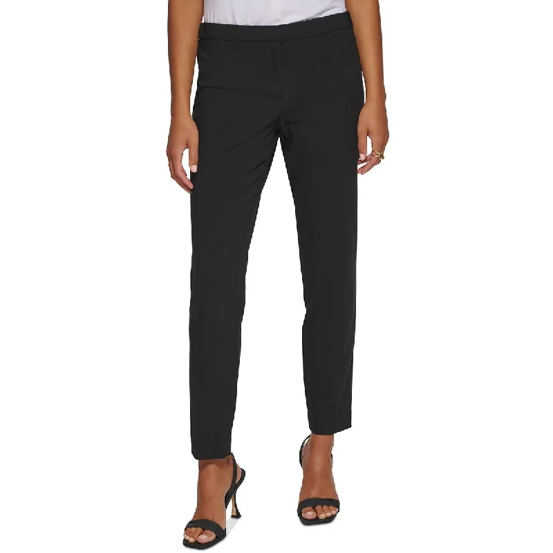Calvin Klein Womens Highline Woven Tapered Ankle Pants Comfortable Wide-Leg Pants