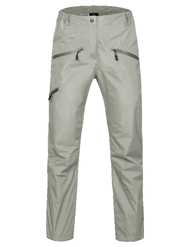 Women's Lightweight Waterproof Breathable Rain Pants Formal Linen Trousers