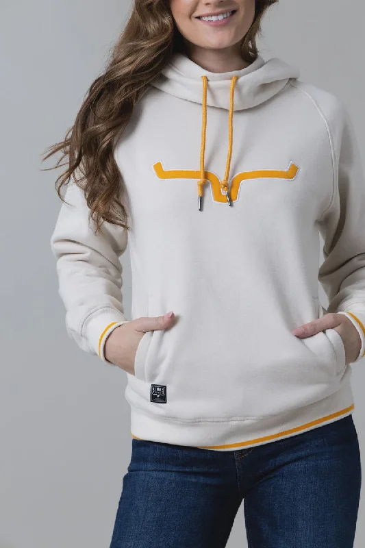 LADIES KIMES TWO SCOOPS HOODIE Hoodie with Tied Waist Feminine Flattering