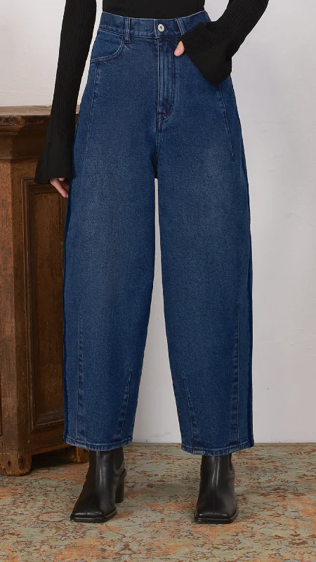 Straight Cut Denim Pants Trendy Printed Leggings